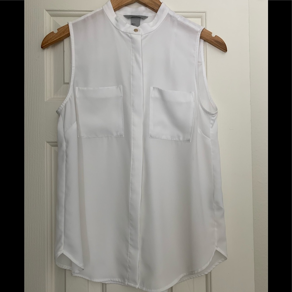 H&M sleeveless white top size 2